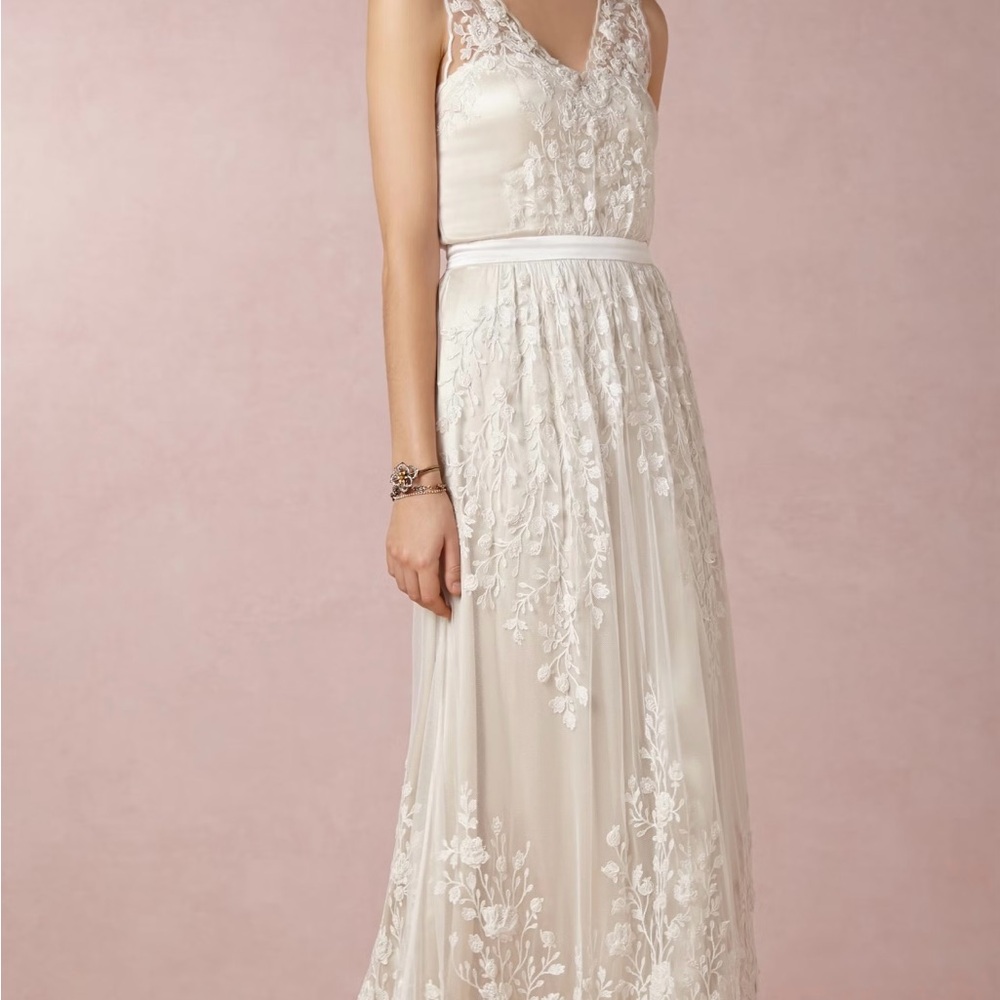 BHLDN Ivory Sian silk wedding dress